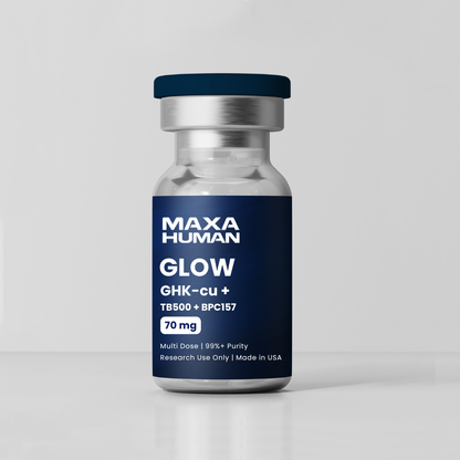 Glow (GHK-cu 50mg / TB500 10mg / BPC-157 10mg) Skin & Hair Regeneration + FREE BAC WATER