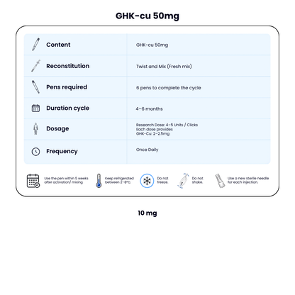 GHK-Cu 50mg New Dual Chamber Pen — Skin Repair + Collagen Support